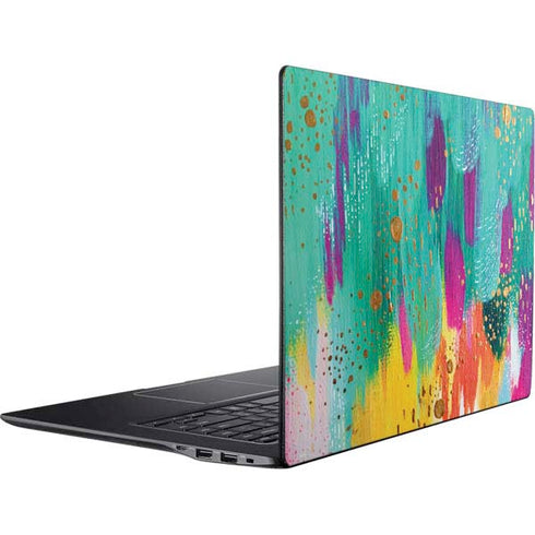 Etta Vee Turquoise Brush Stroke Ativ Book 9 (15.6in 2014) Skin